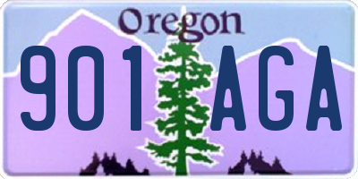 OR license plate 901AGA