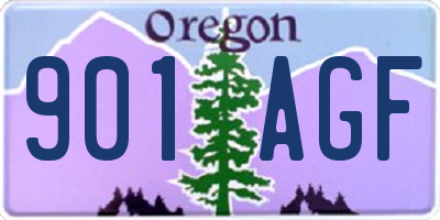 OR license plate 901AGF