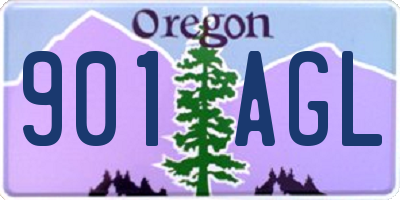 OR license plate 901AGL