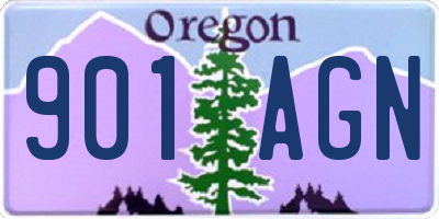 OR license plate 901AGN