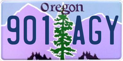 OR license plate 901AGY