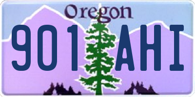 OR license plate 901AHI