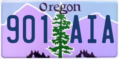 OR license plate 901AIA