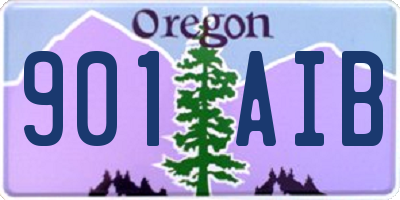 OR license plate 901AIB
