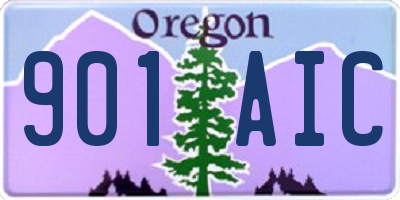 OR license plate 901AIC