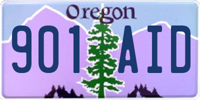 OR license plate 901AID