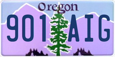 OR license plate 901AIG
