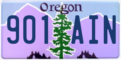 OR license plate 901AIN