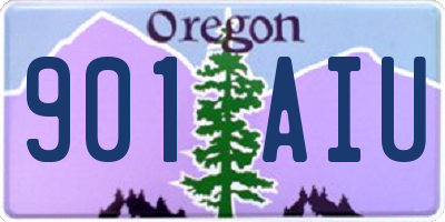 OR license plate 901AIU