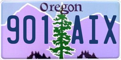 OR license plate 901AIX