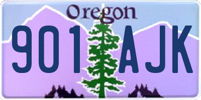 OR license plate 901AJK