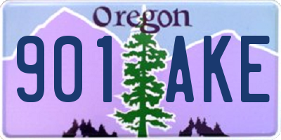 OR license plate 901AKE