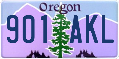 OR license plate 901AKL