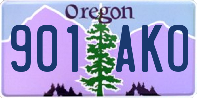 OR license plate 901AKO