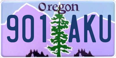 OR license plate 901AKU