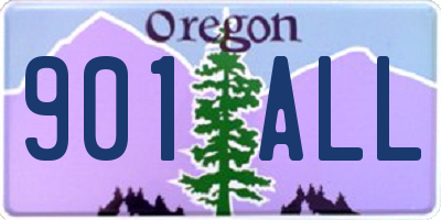 OR license plate 901ALL