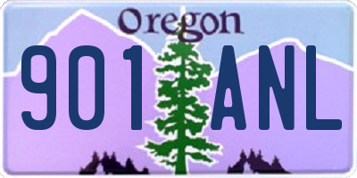 OR license plate 901ANL