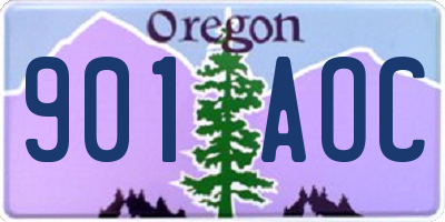 OR license plate 901AOC