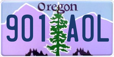 OR license plate 901AOL