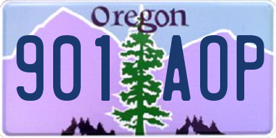 OR license plate 901AOP