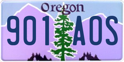 OR license plate 901AOS