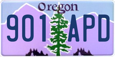 OR license plate 901APD
