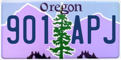 OR license plate 901APJ