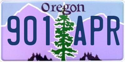OR license plate 901APR