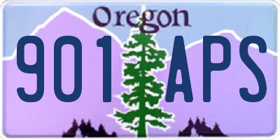 OR license plate 901APS