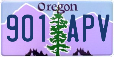 OR license plate 901APV