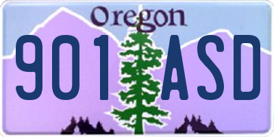 OR license plate 901ASD
