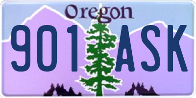 OR license plate 901ASK