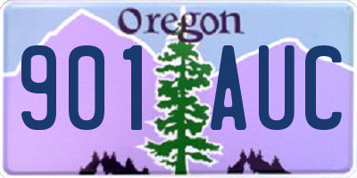 OR license plate 901AUC