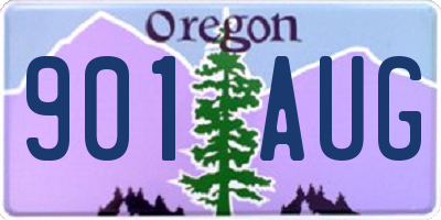 OR license plate 901AUG