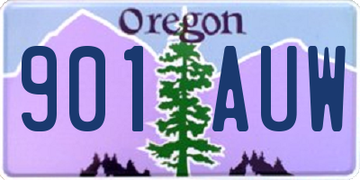 OR license plate 901AUW