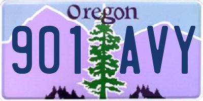 OR license plate 901AVY