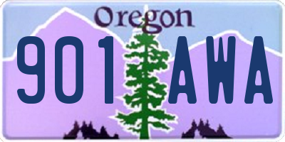 OR license plate 901AWA