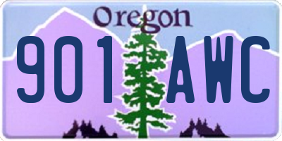 OR license plate 901AWC