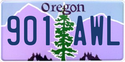 OR license plate 901AWL