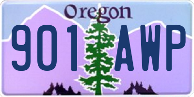 OR license plate 901AWP