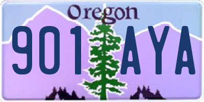 OR license plate 901AYA
