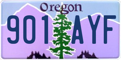 OR license plate 901AYF