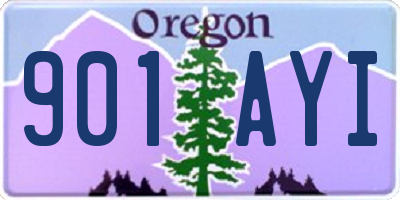 OR license plate 901AYI