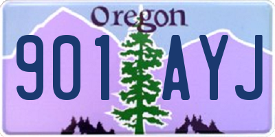 OR license plate 901AYJ