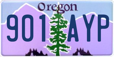 OR license plate 901AYP