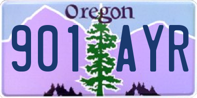 OR license plate 901AYR