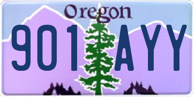 OR license plate 901AYY