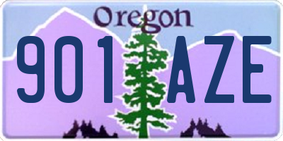 OR license plate 901AZE