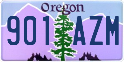 OR license plate 901AZM
