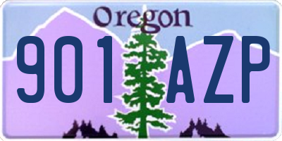 OR license plate 901AZP